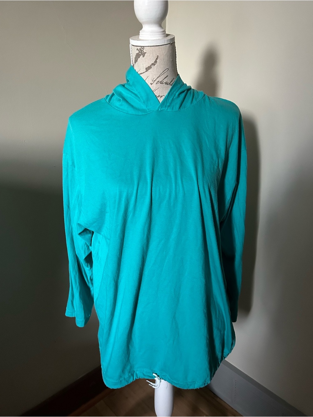 Women's Teal Lightweight Hooded Pullover